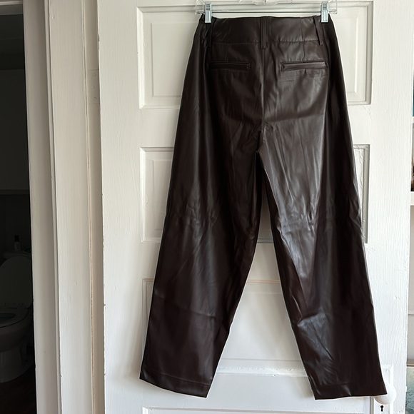 A New Day Brown Faux Leather Pants - Picture 7 of 8